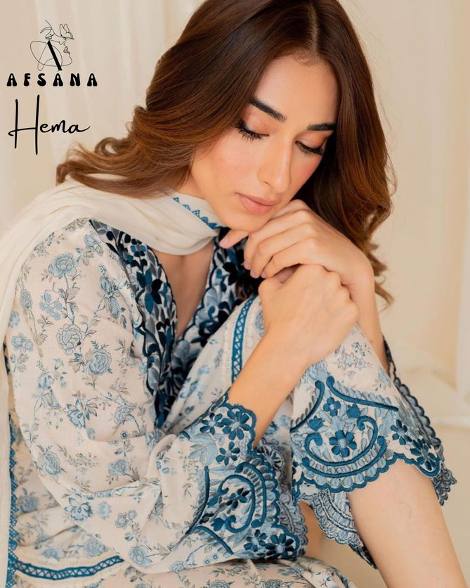 Hema By Afsana Embroidery Patch Muslin Pakistani Readymade Suits Wholesale Online